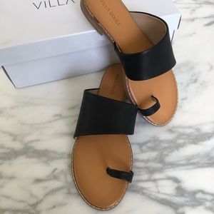Villa Rouge black toe ring sandal